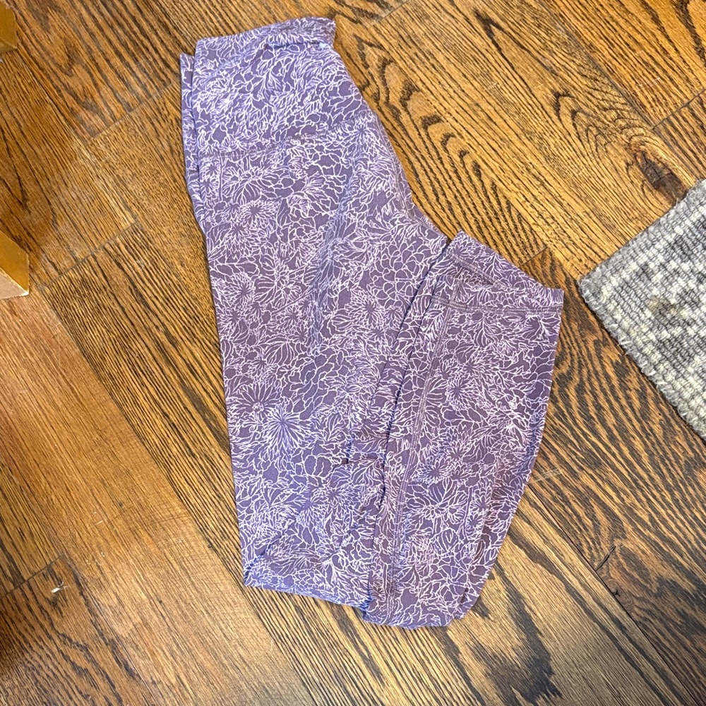 Floral Purple Lululemon Leggings